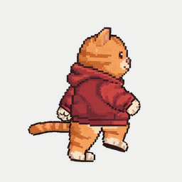 Hoodie cat walk cycle preview