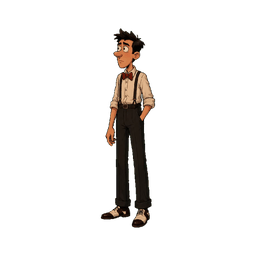 Protagonist pick-up animation