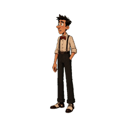 Protagonist talk cycle animation