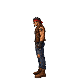Street punk enemy attack animation