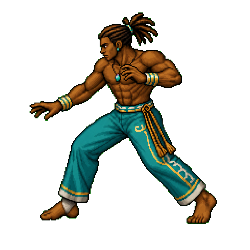 Jiu-jitsu fighter character anchor
