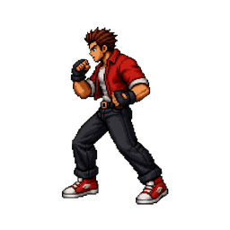 Red brawler idle stance animation